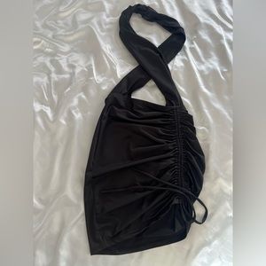 Mini cross front rushed dress